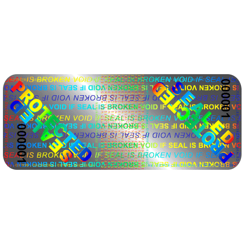 SH2050 3D Stickers, Protective Security Holograms "Seal and Protect" VOIDABLE!! Tamper Evident With DOUBLE SERIAL NUMBERS