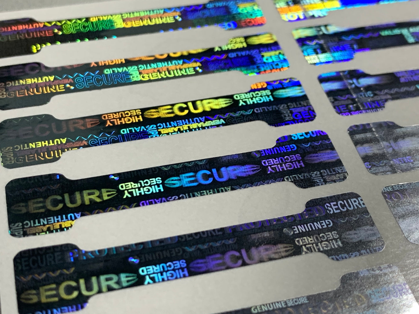 SHH-3039DB, Dog Bone Security Hologram Stickers Void if Removed Protective Tamper Evident Dogbone, 300/1,800/12,000