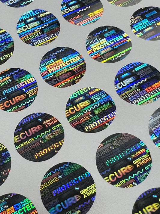 SH1020 "AUTHENTIC" Round Tamper Evident Security Hologram Sticker, Warranty Tamper Proof Holographic Labels