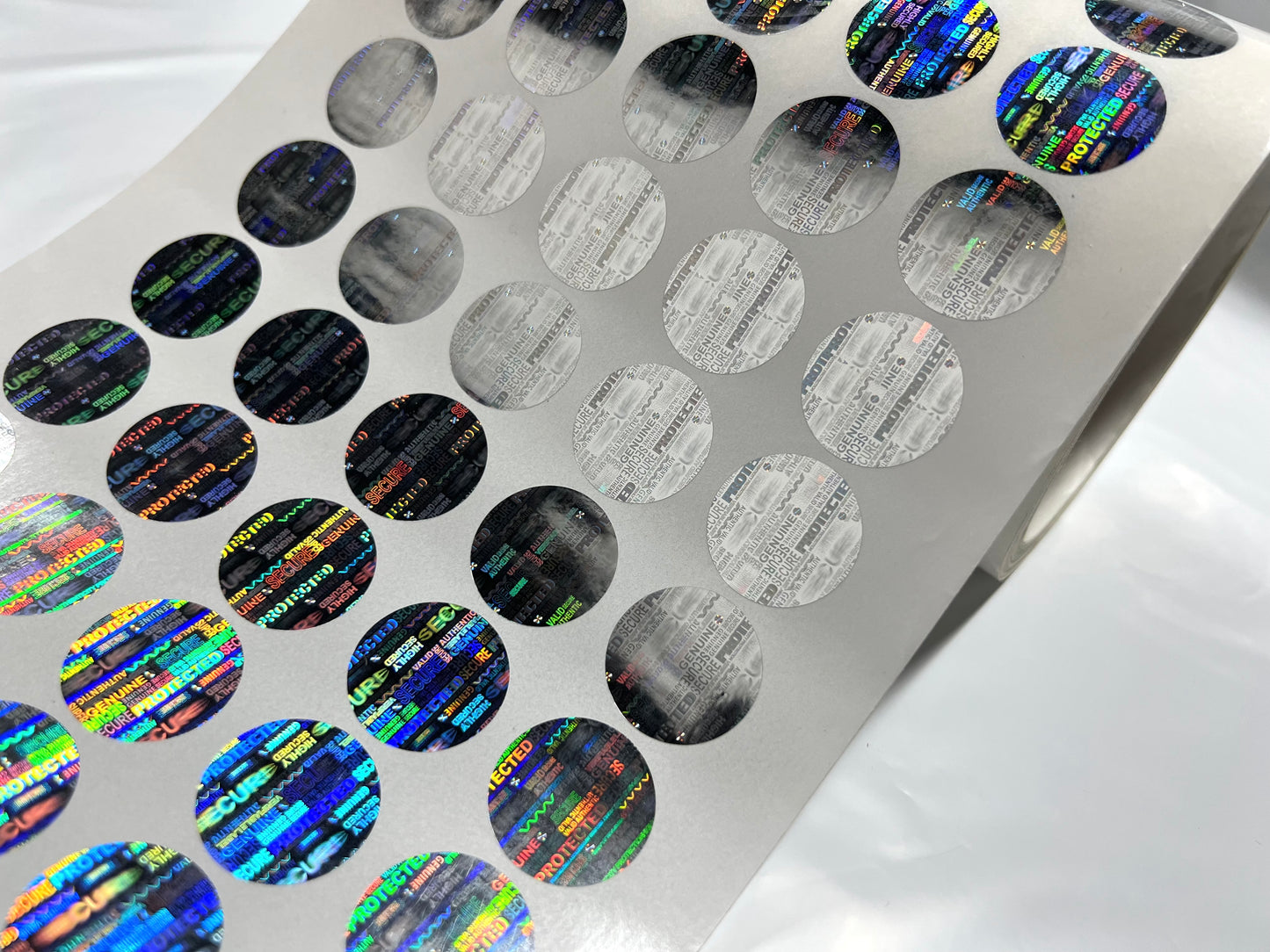 SH1020 Etiqueta adhesiva redonda con holograma de seguridad a prueba de manipulaciones "AUTÉNTICA", etiquetas holográficas a prueba de manipulaciones de garantía