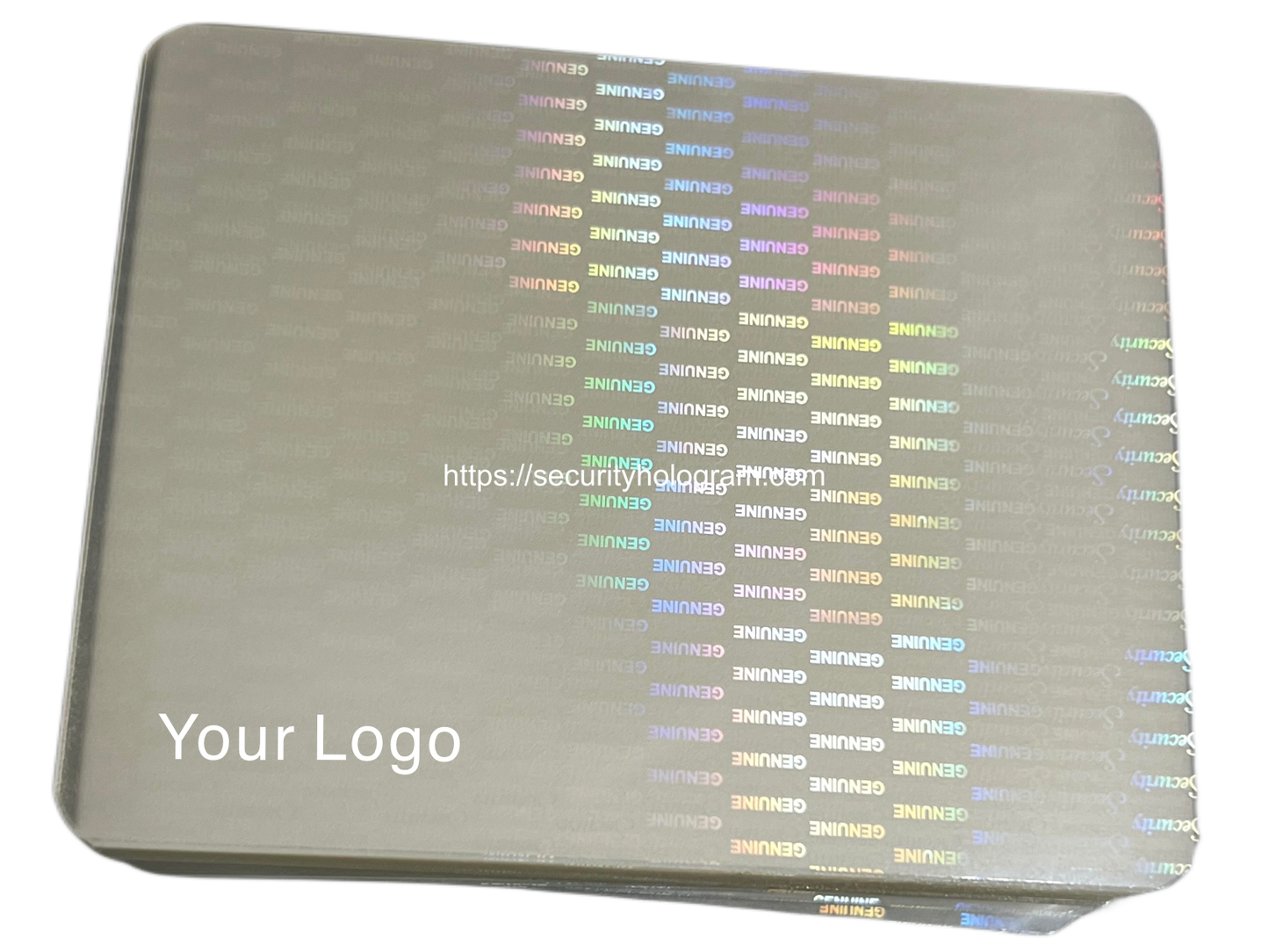 Bolsa laminada térmicamente holográfica transparente semipersonalizada, 2.953" x 3.780" (75x96 mm) 